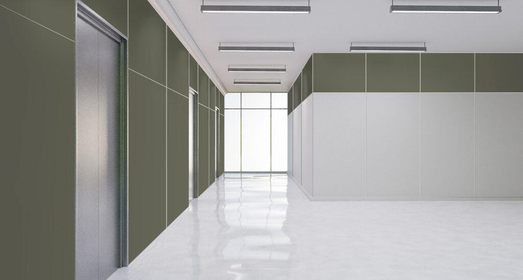 Негорючие панели СМЛ АКРИЛ с однотонной окраской по RAL