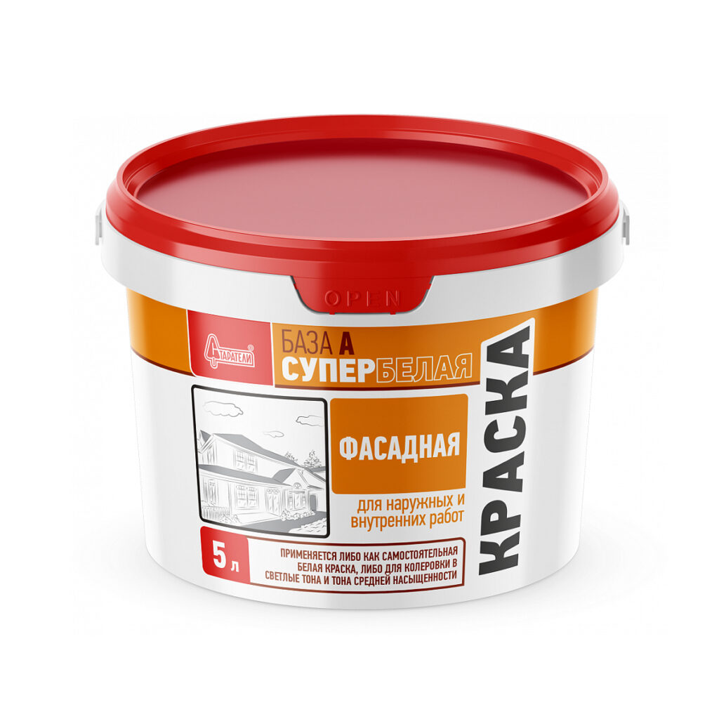 старатели Краска Фасадная супербелая База А 5л