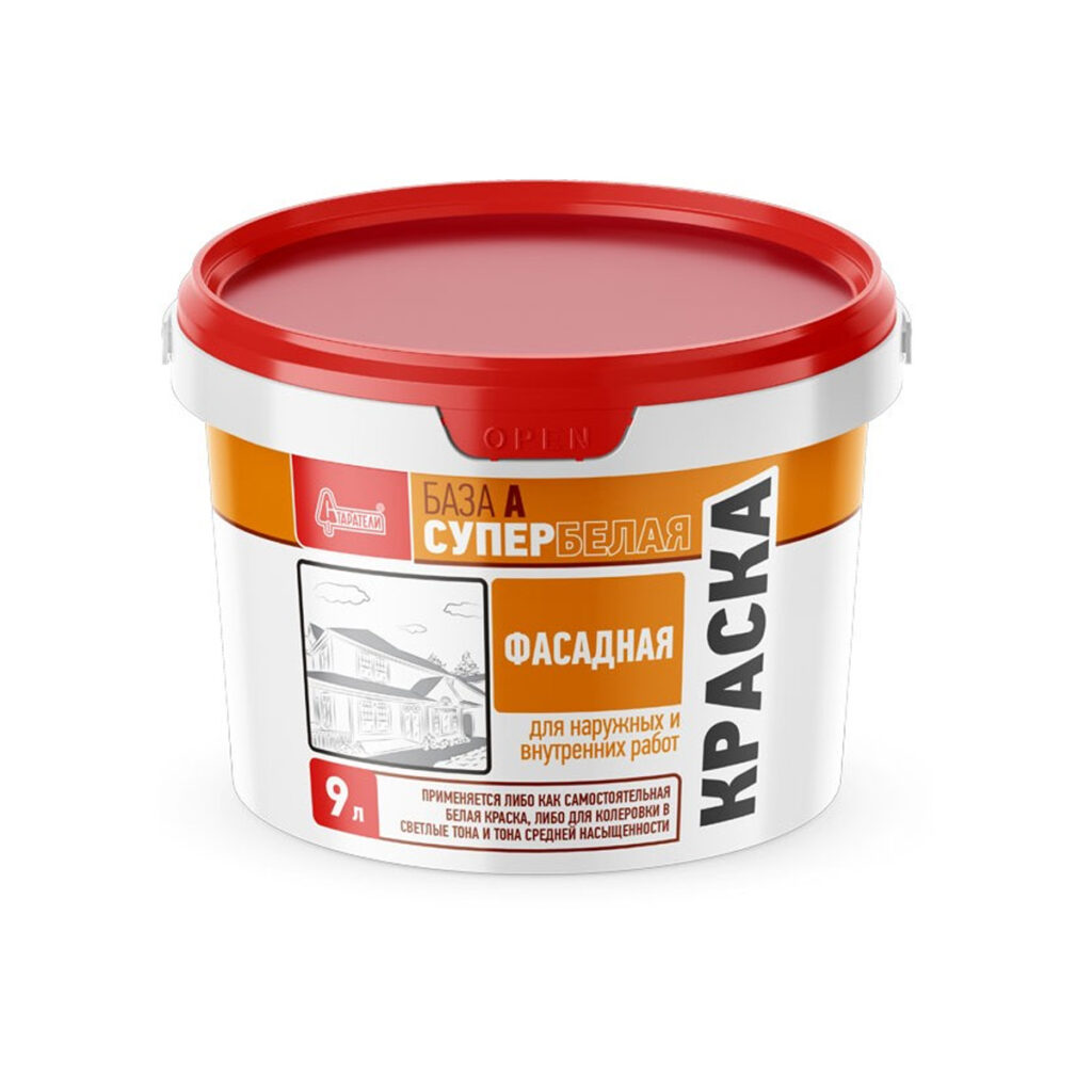 старатели Краска Фасадная супербелая База А 9л