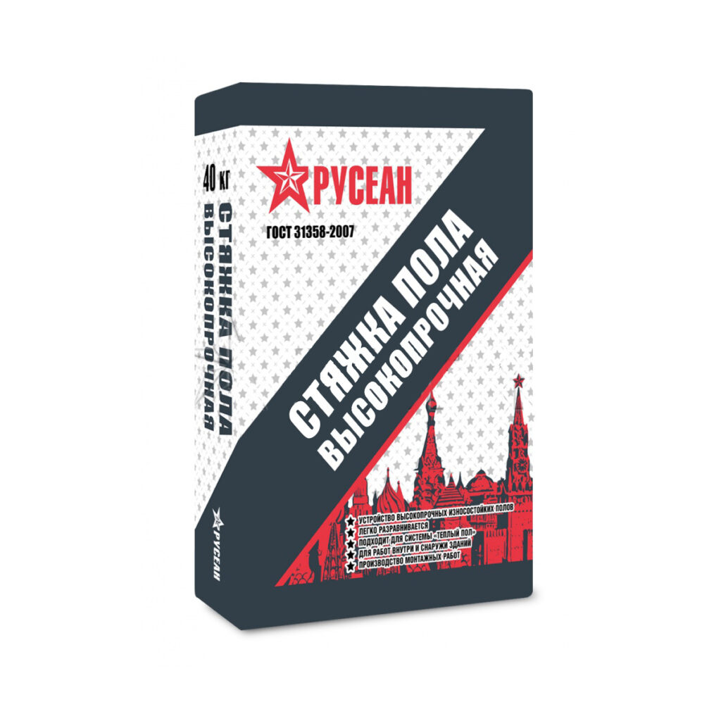 Русеан Высокопрочная СТЯЖКА ПОЛА в мешках по 40кг