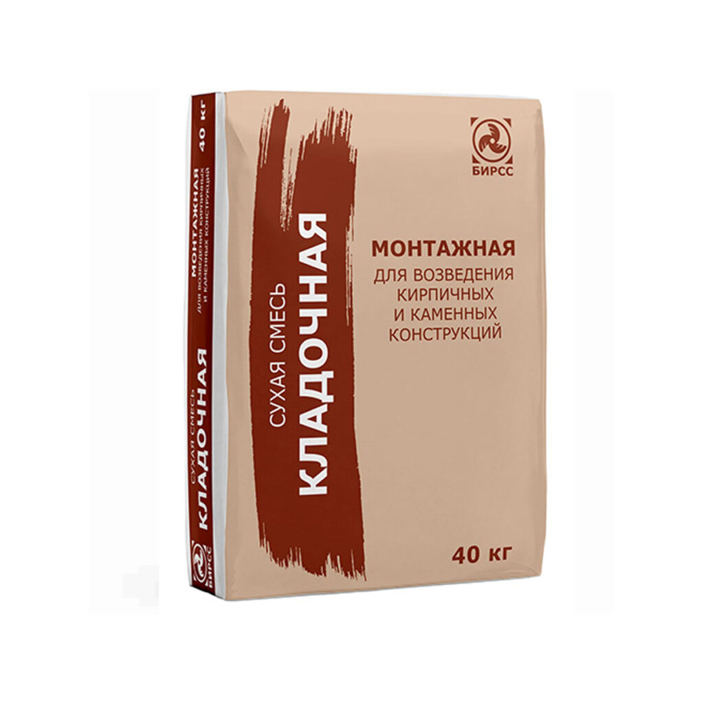 Монтажно-кладочная смесь М200 БИРСС 2, 40 кг