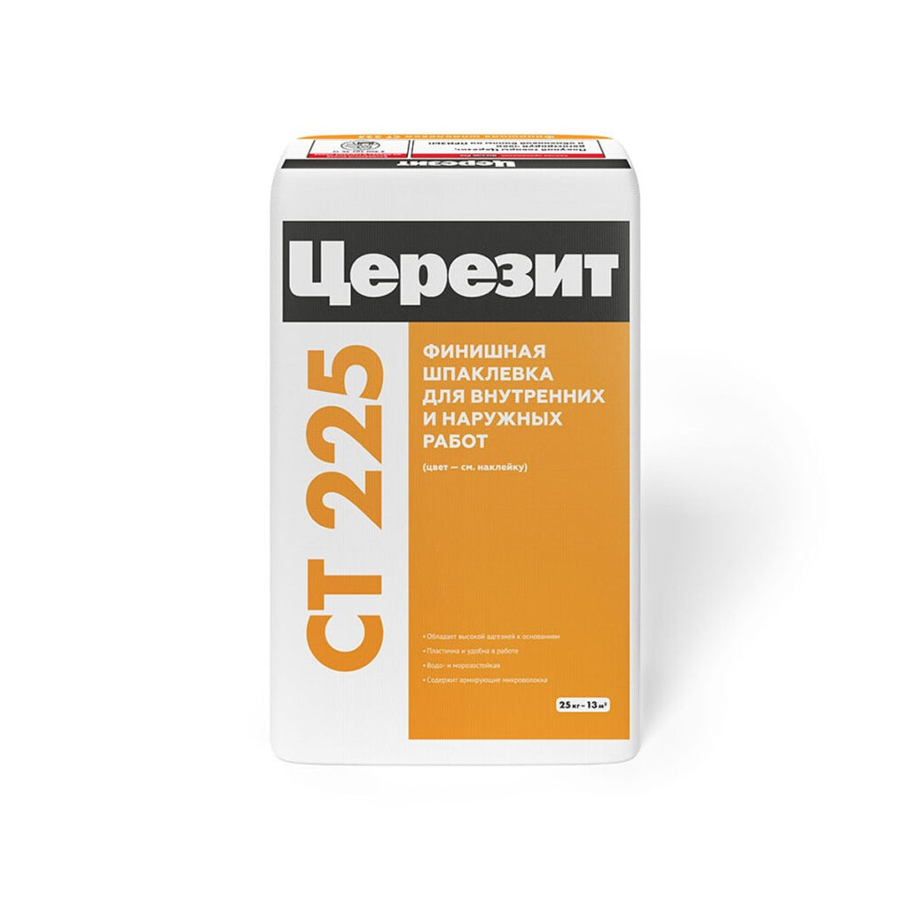 Церезит CT 225 Белая фасадная финишная шпатлевка 25 кг