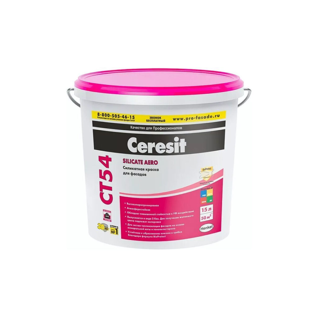 Церезит СТ54 ETNA 5, краска фасад. силикон 15л