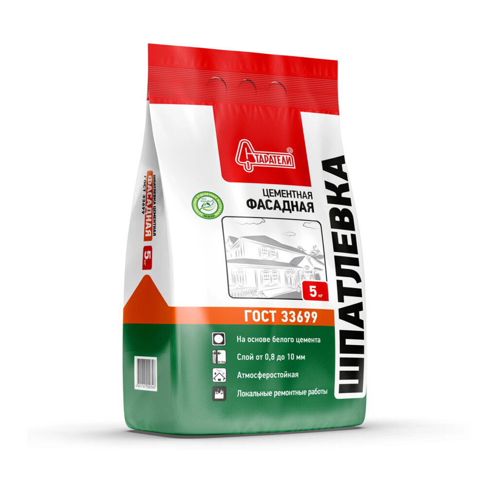старатели Шпатлевка цементная фасадная 5кг