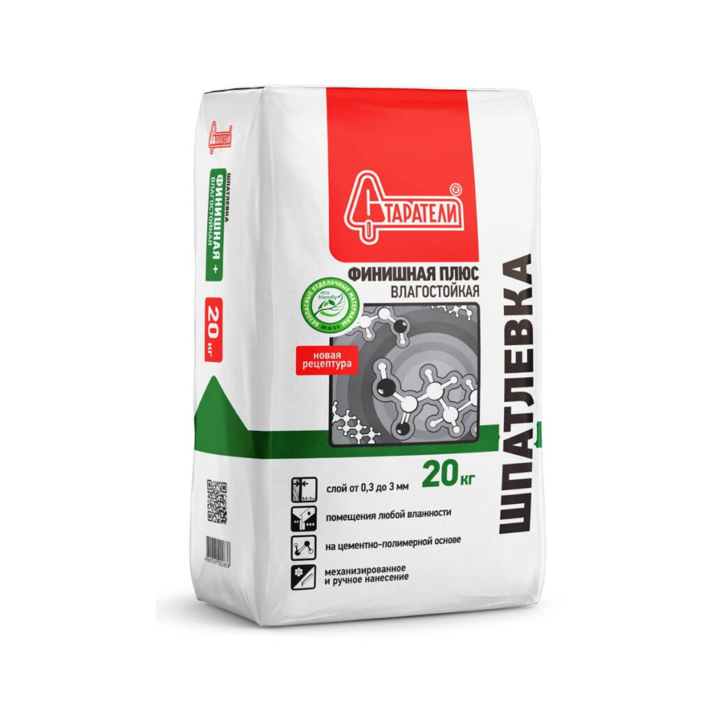 старатели Шпатлевка полимерная финишная плюс 20кг Влагостойкая