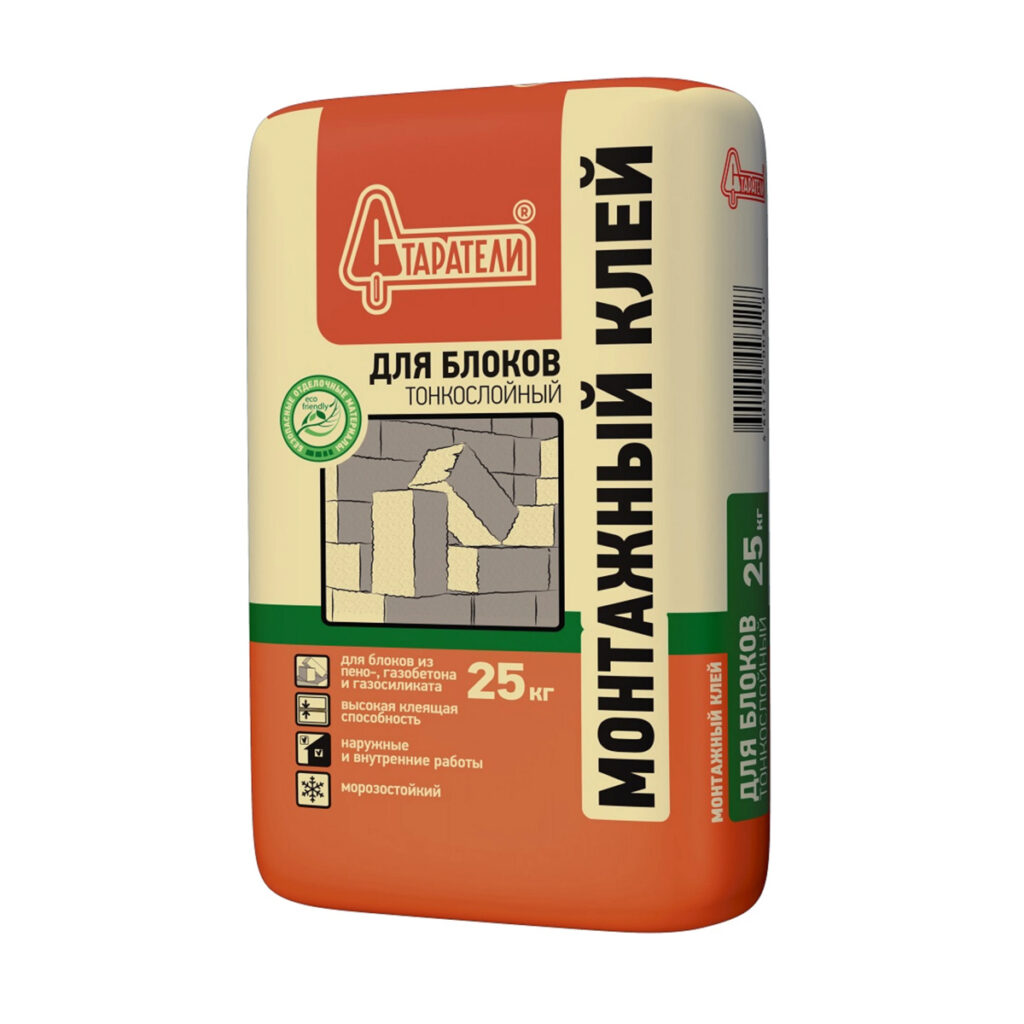старатели Клей монтажный для блоков тонкослойный (Зимний) 25кг
