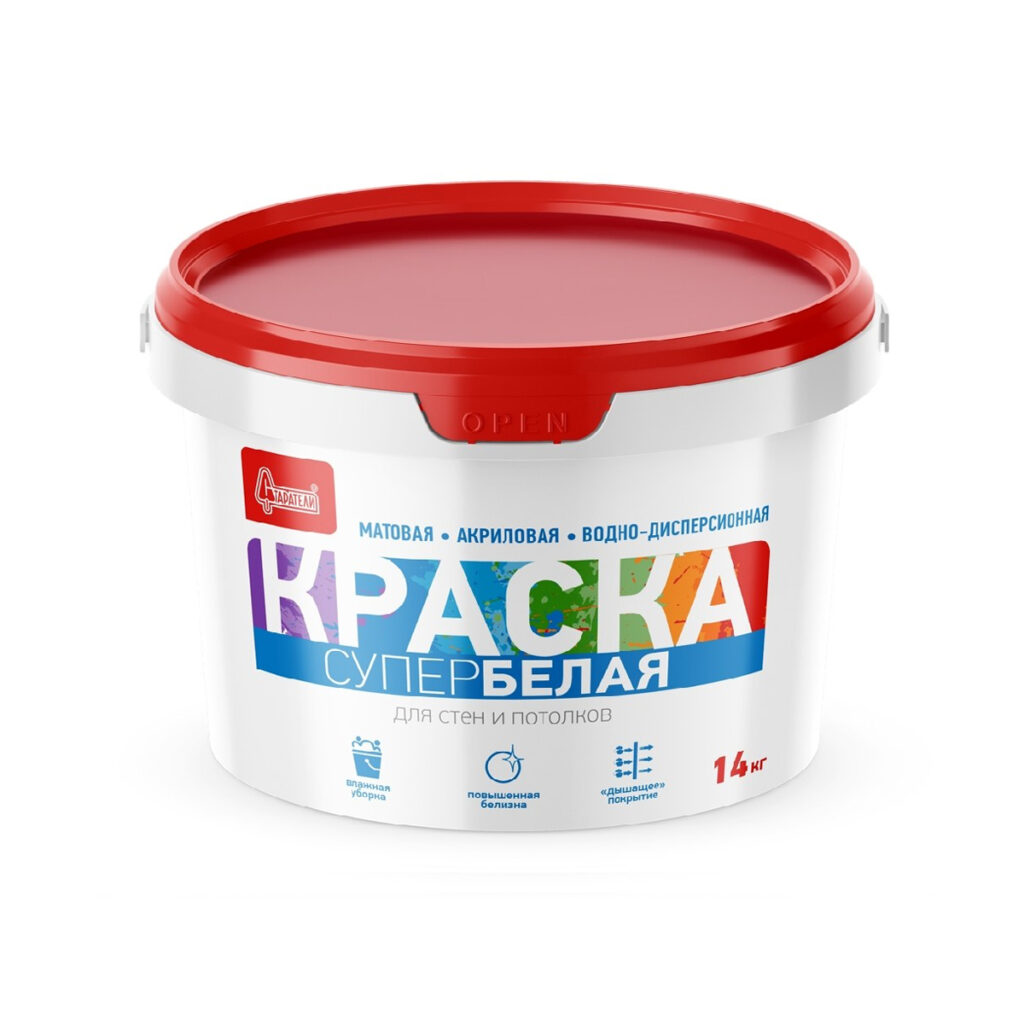 старатели Краска ВД для стен и потолков супербелая 14кг